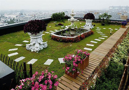 屋頂花園設(shè)計實景圖2